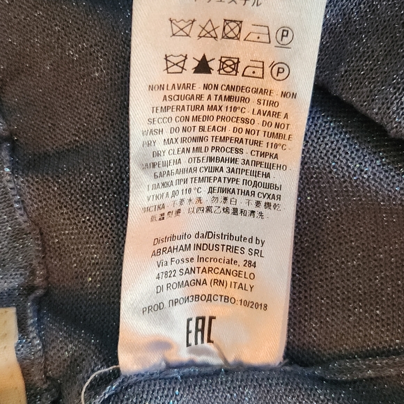 CIRCUS HOTEL Glitter Knit Geometric Colorblock Trousers - Picture 9 of 12